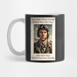 Never Too Old To Fly - Large Poster Mug